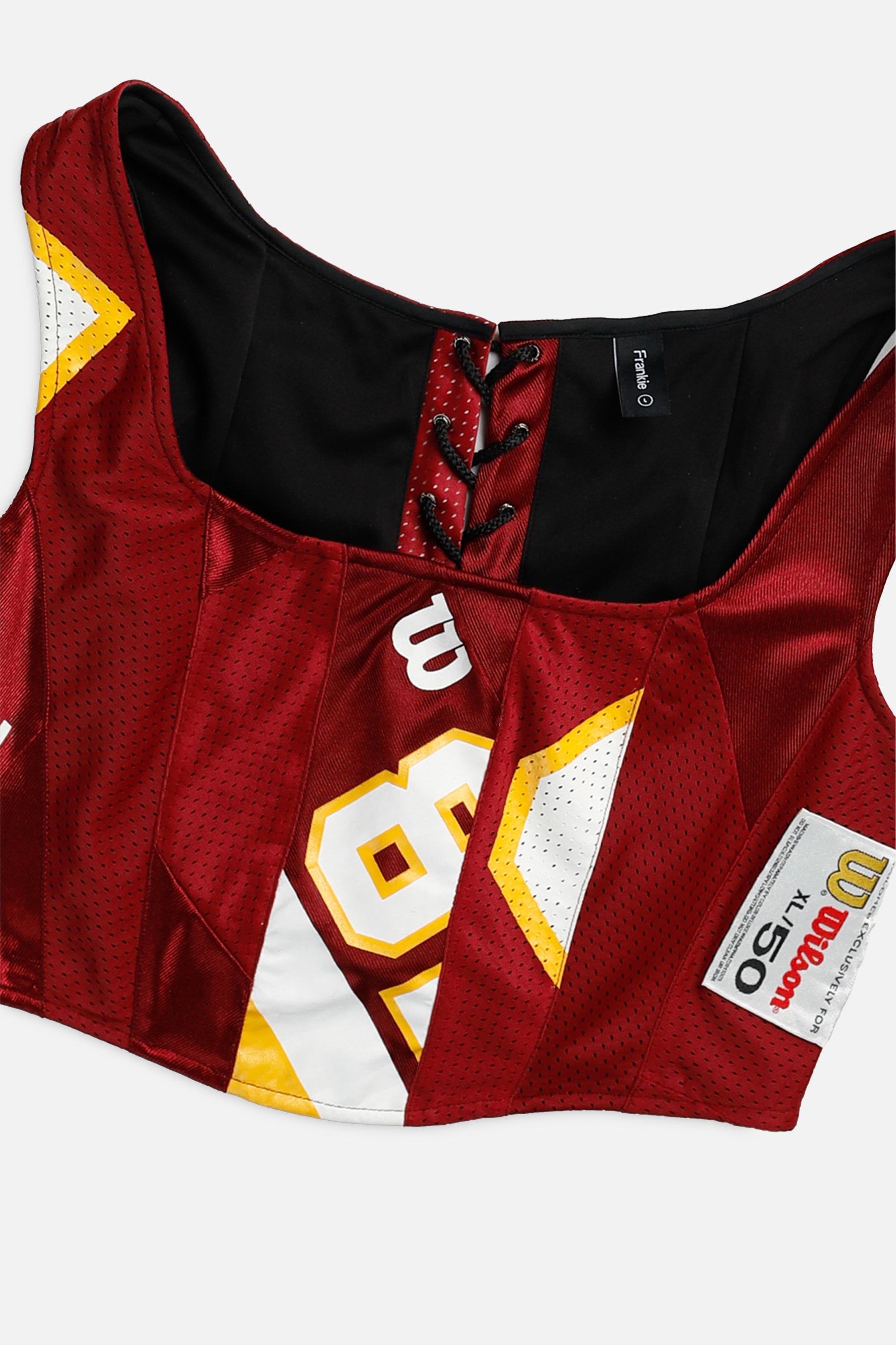 Rework Wilson Jersey Corset - L-TOPS-vendor-unknown-L-Frankie Collective Rare Vintage Streetwear Reworks