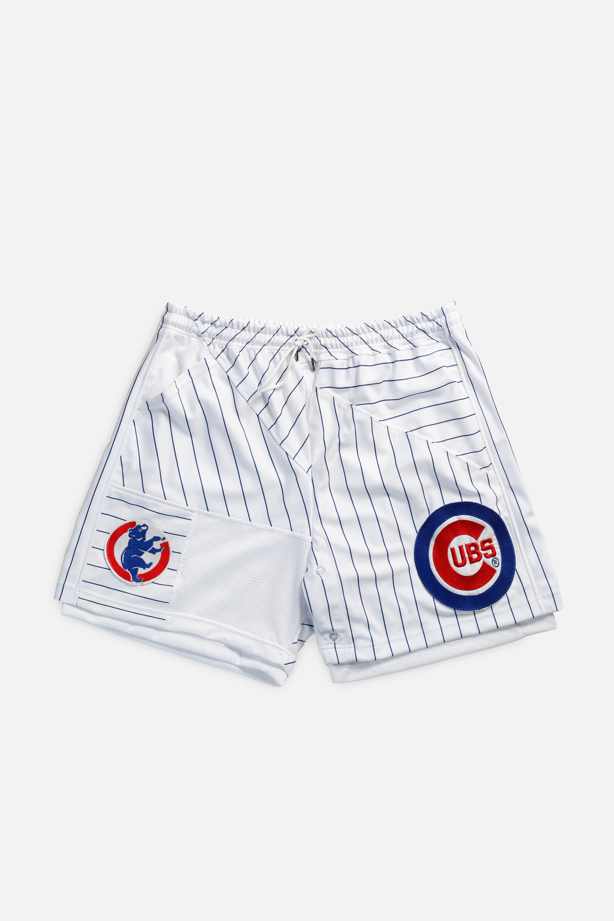 Unisex Rework Chicago Cubs MLB Jersey Shorts - Women's XXL - Men's XL-SHORTS-MLB-Frankie Collective