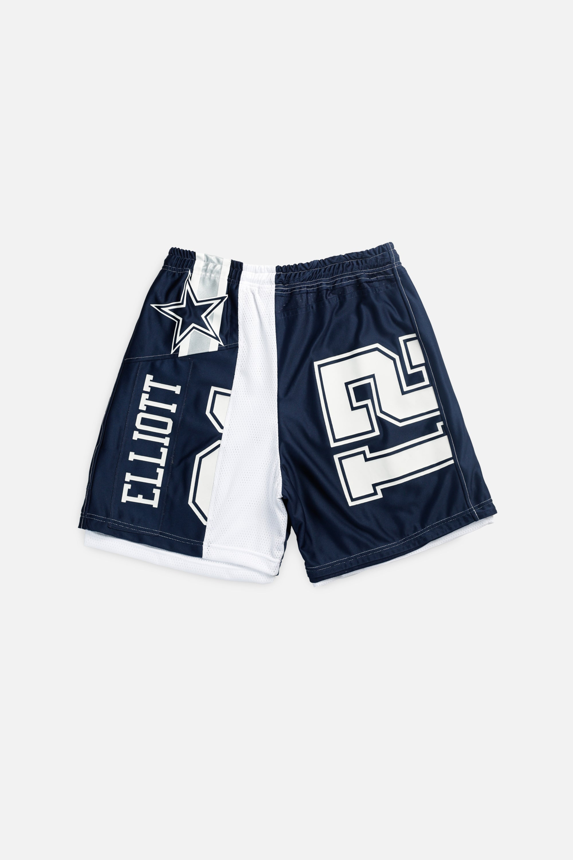 Unisex Rework Dallas Cowboys NFL Jersey Shorts - L-BOTTOMS-NFL-Women's L - Men's M-Frankie Collective Rare Vintage Streetwear Reworks