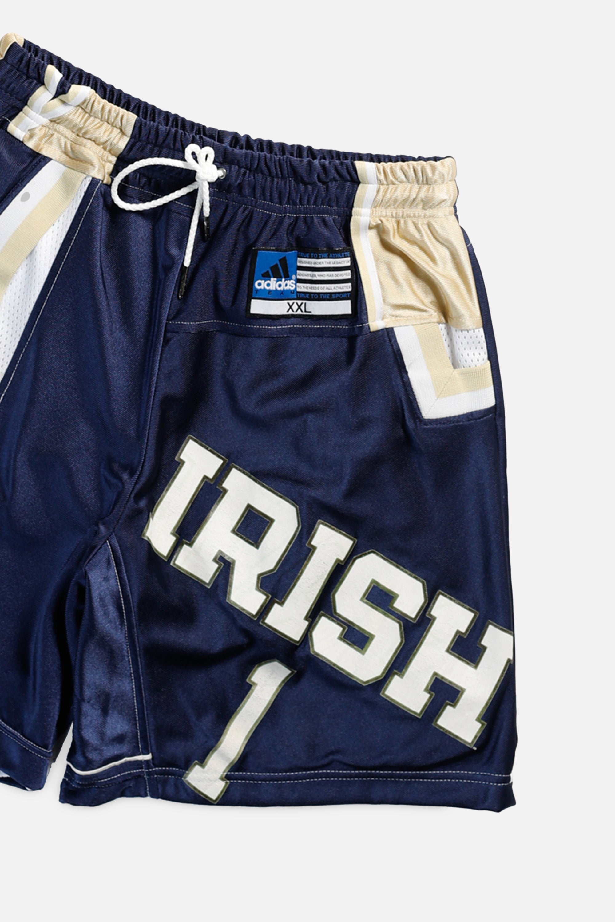 Unisex Rework Notre Dame Fighting Irish Jersey Shorts - S-BOTTOMS-NCAA-Women's S - Men's XS-Frankie Collective Rare Vintage Streetwear Reworks