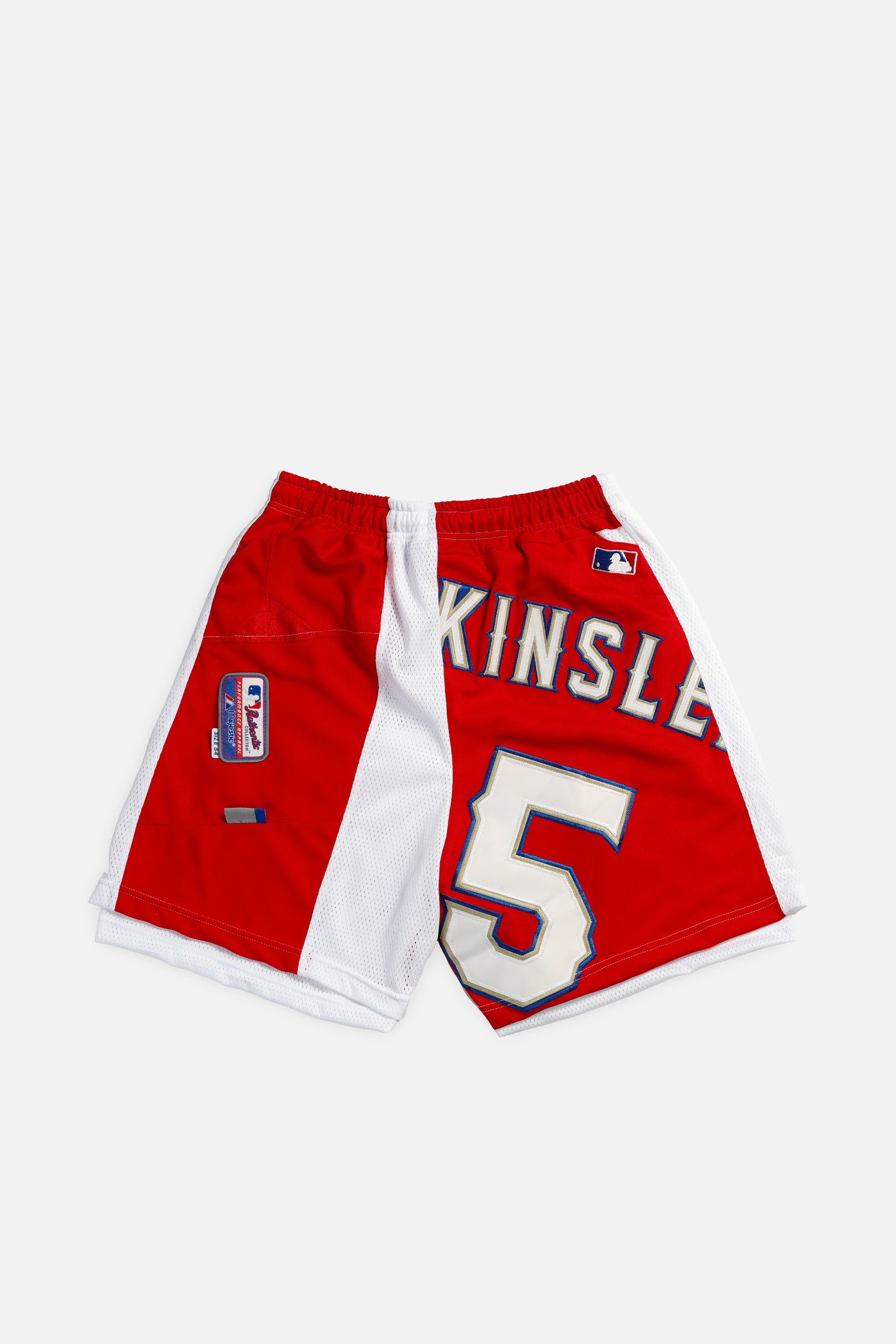 Unisex Rework Texas Rangers Jersey Shorts - Women's M - Men's S-SHORTS-MLB-Frankie Collective
