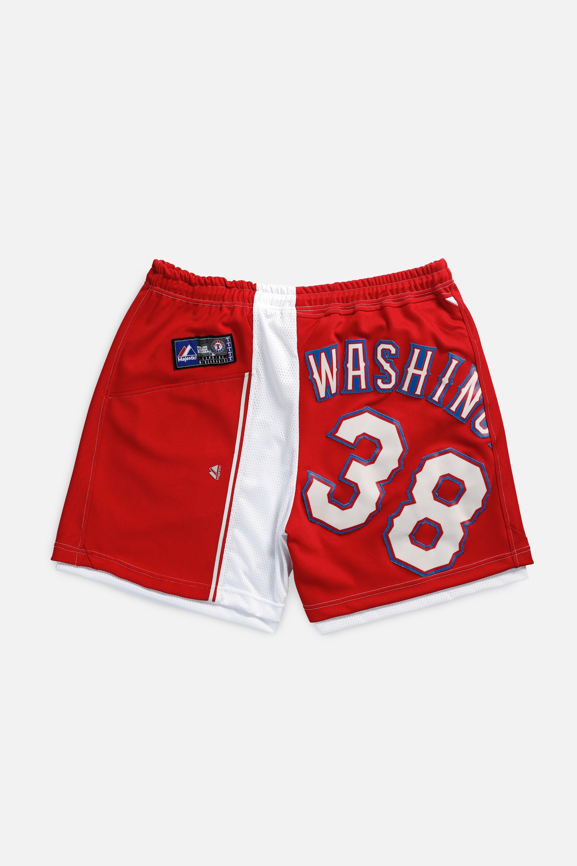 Unisex Rework Texas Rangers MLB Jersey Shorts - Women's XXL - Men's XL-SHORTS-MLB-Frankie Collective