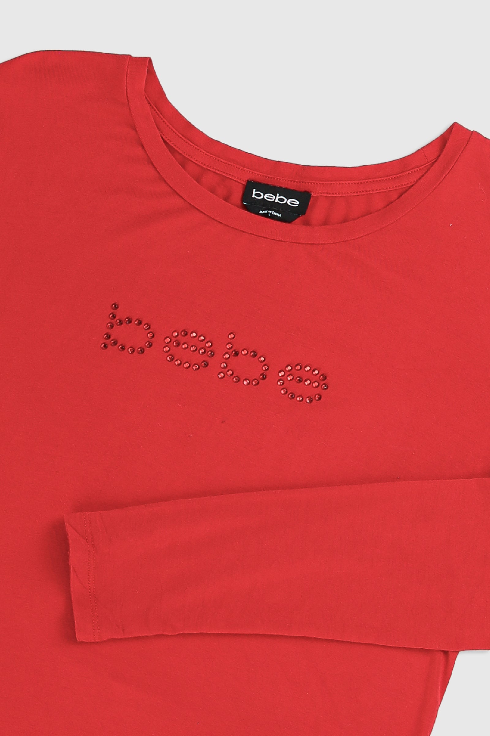 Vintage Bebe Rhinestone Tee - L-TSHIRTS-Bebe-Frankie Collective Rare Vintage Streetwear Reworks