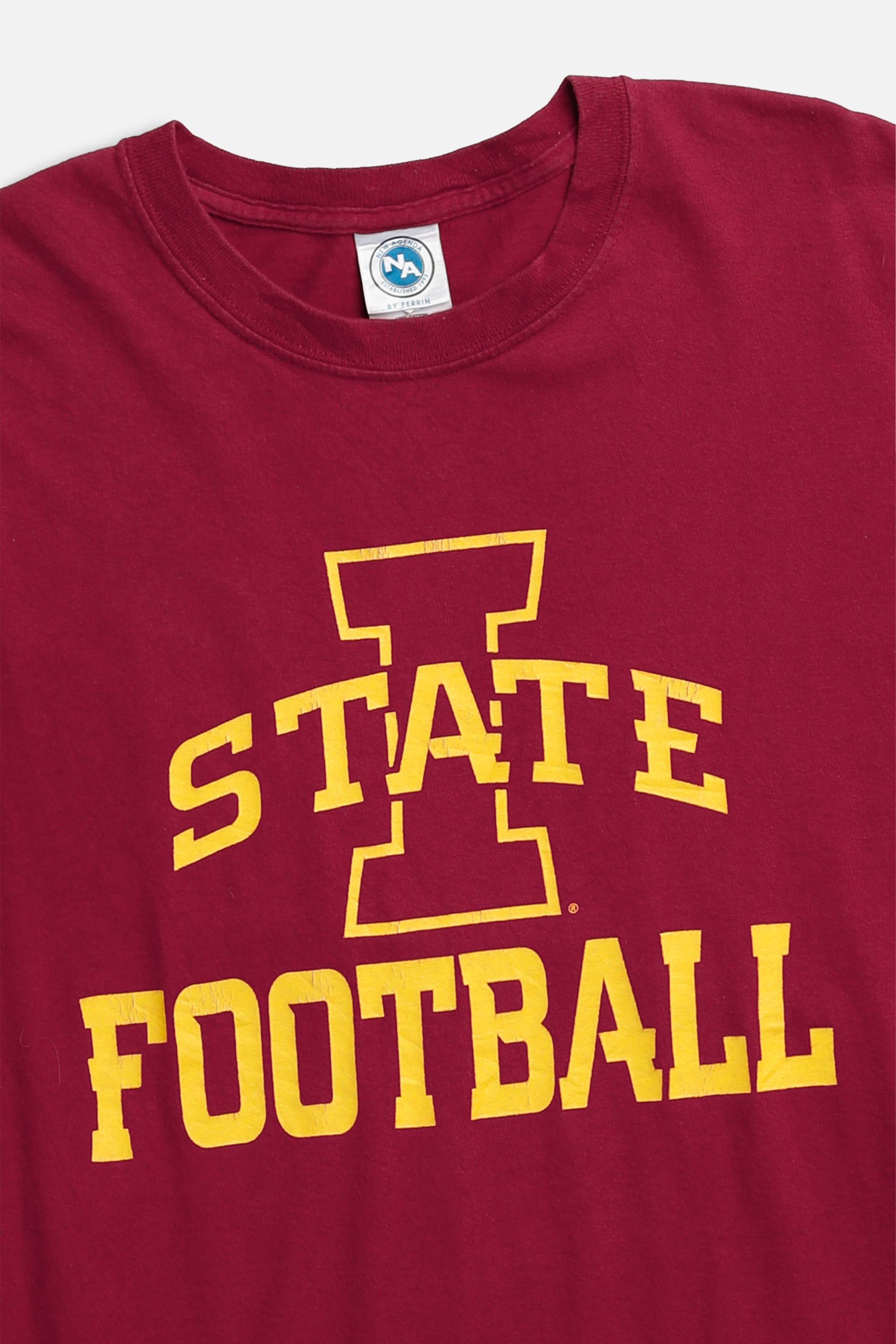 Vintage Iowa State Football Tee - L-TSHIRTS-Varsity-L-Frankie Collective Rare Vintage Streetwear Reworks