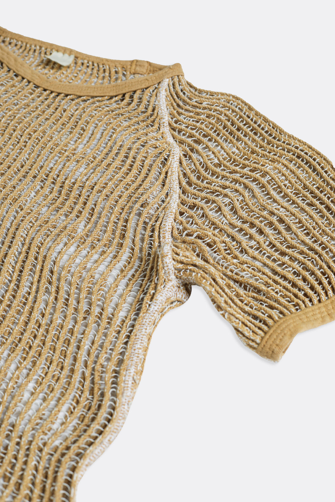Vintage Knitted Shirt - Brown, White, Tan, Olive, Dark Green, Charcoal-TSHIRTS-vendor-unknown-Brown-Frankie Collective Rare Vintage Streetwear Reworks