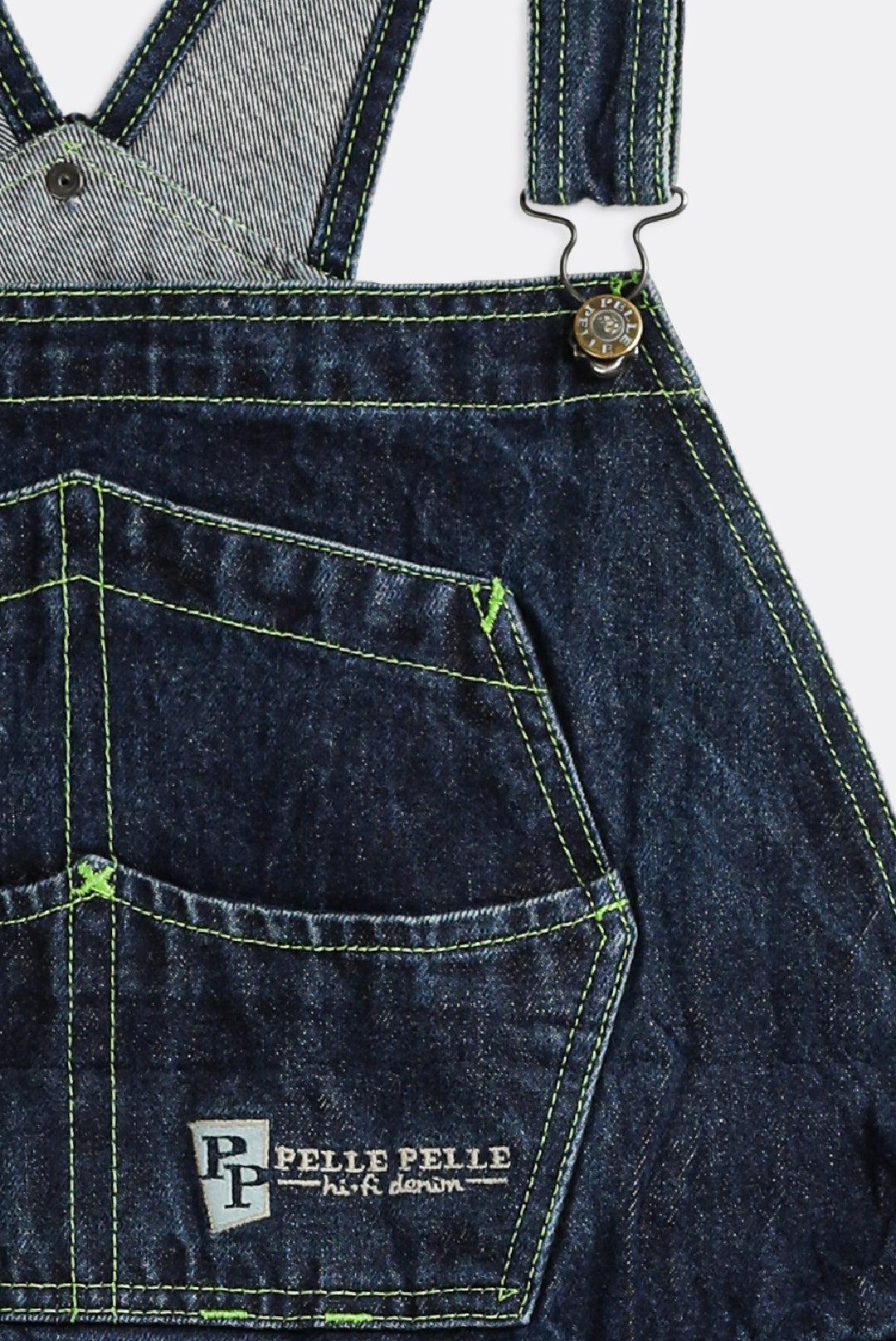 Vintage Pelle Pelle Denim Overalls - W44-BOTTOMS-Pelle Pelle-Frankie Collective Rare Vintage Streetwear Reworks