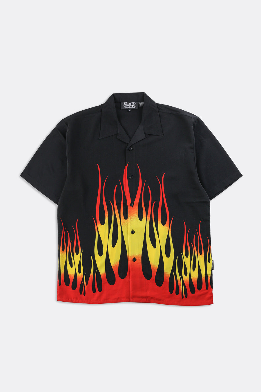 Deadstock Dragonfly Flames Camp Shirt - L, XXL