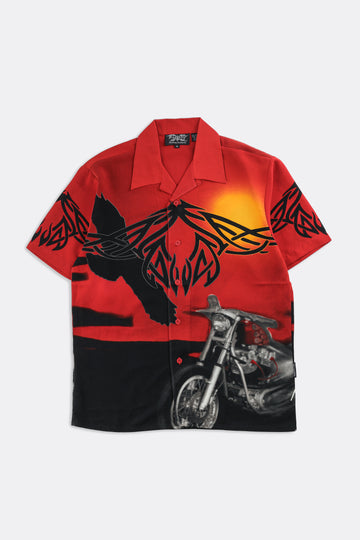 Deadstock Dragonfly Flames Camp Shirt - L, XL, XXL, XXXL