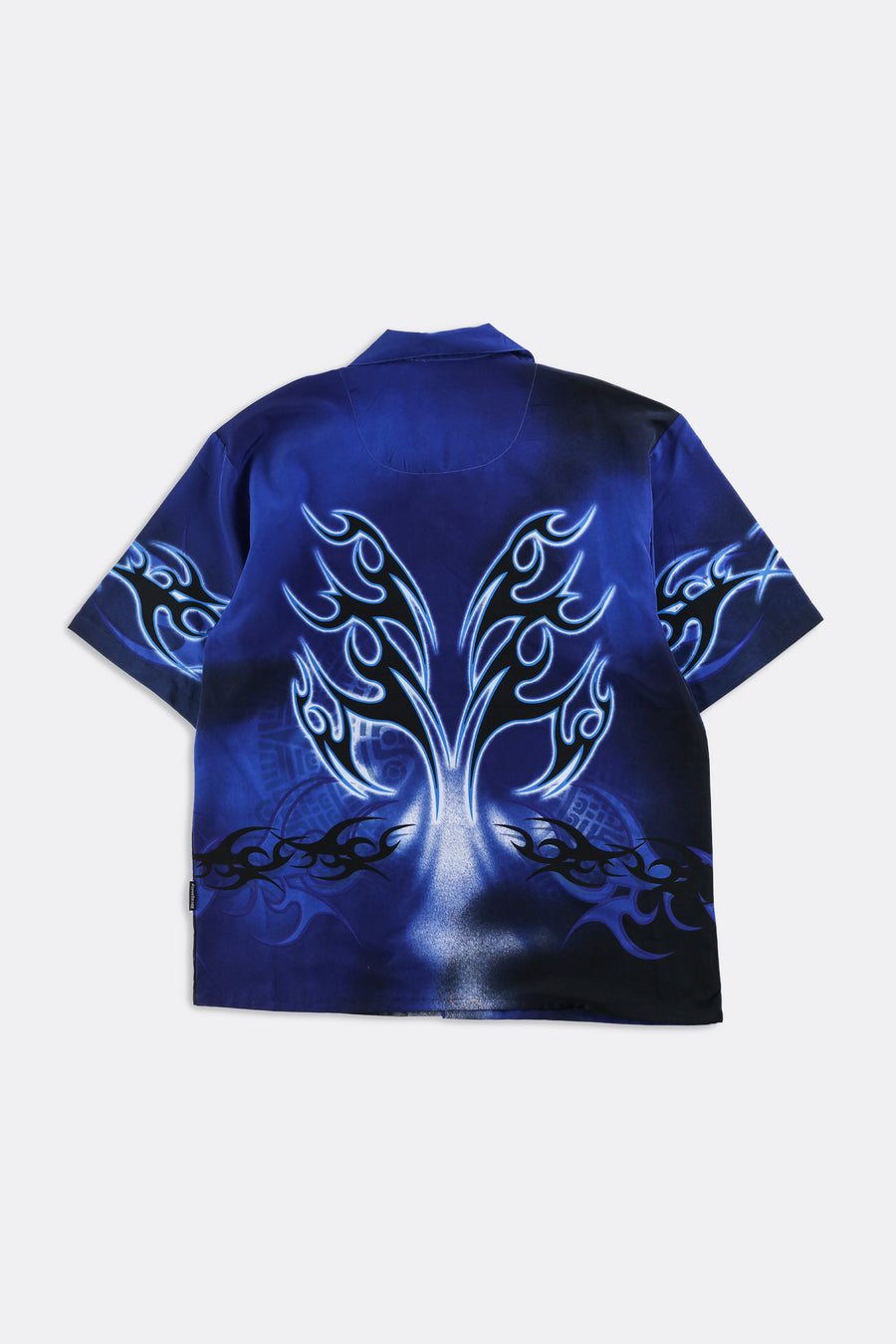 Deadstock Dragonfly Blue Tribal Camp Shirt - M, XXL