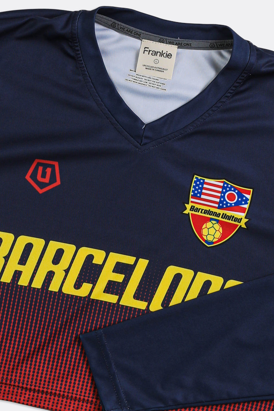 Rework Barcelona Crop Soccer Jersey - L
