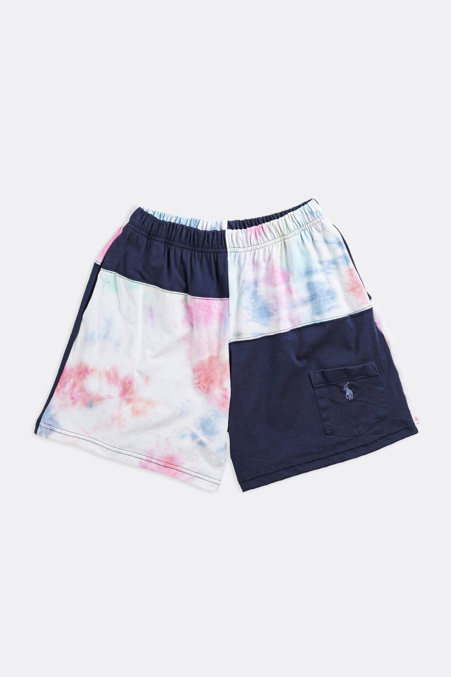 Unisex Rework Polo Patchwork Tee Shorts - Women's S, Men's XS