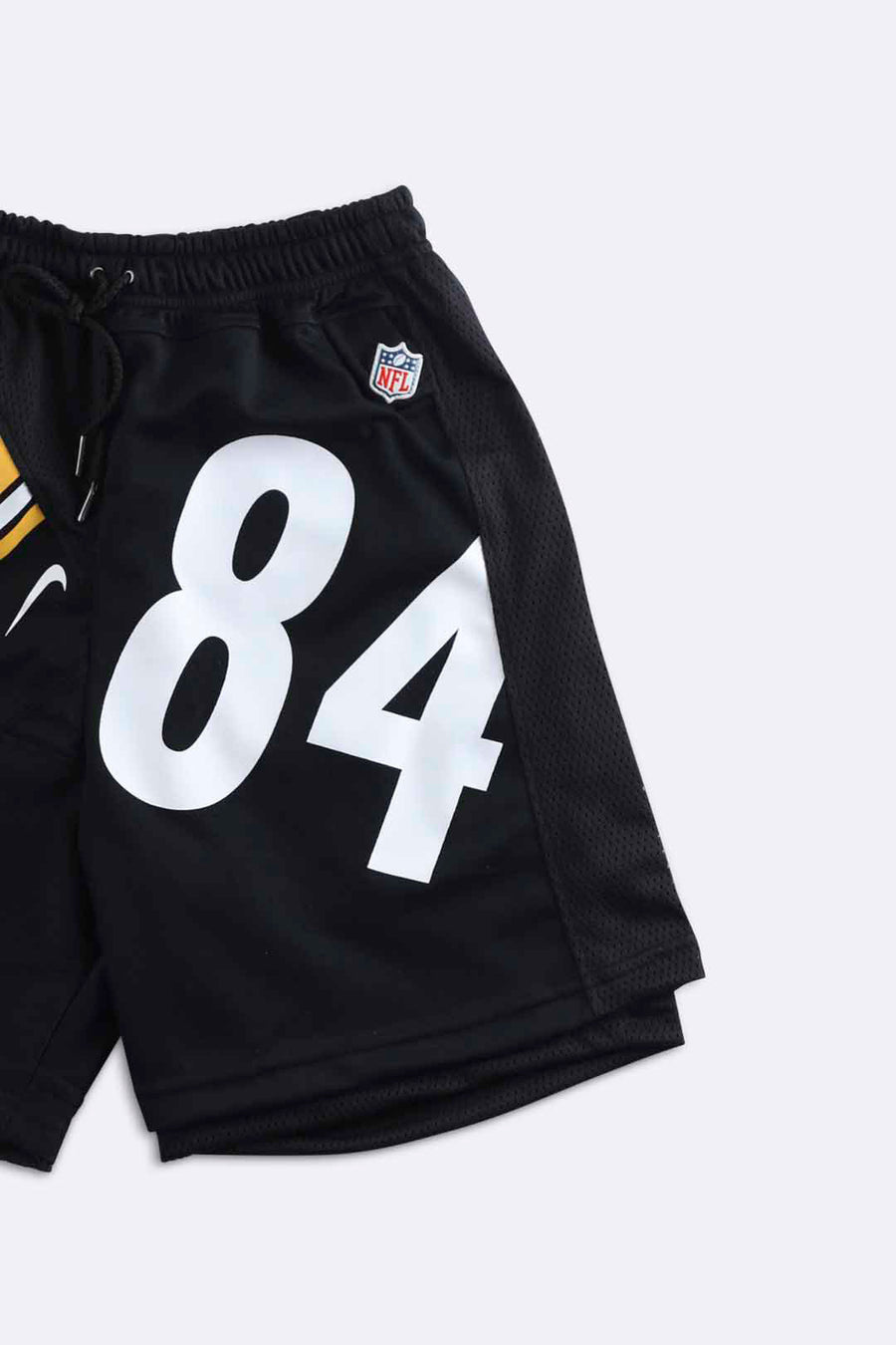 Rework Unisex Steelers NFL Jersey Shorts - Women-XS, Men-XXS