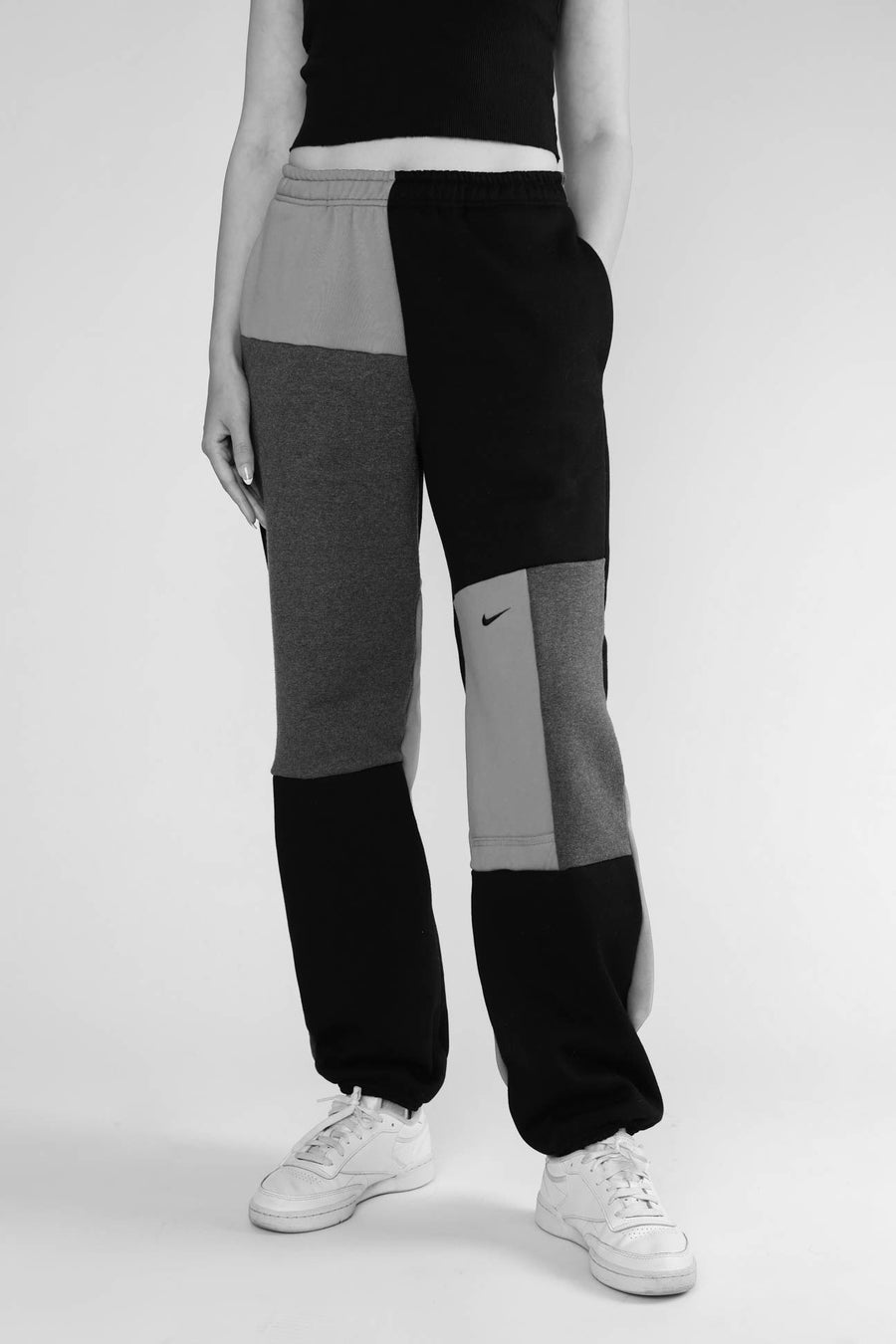 Unisex Patchwork Nike Sweatpants - Women-S, Men-XS