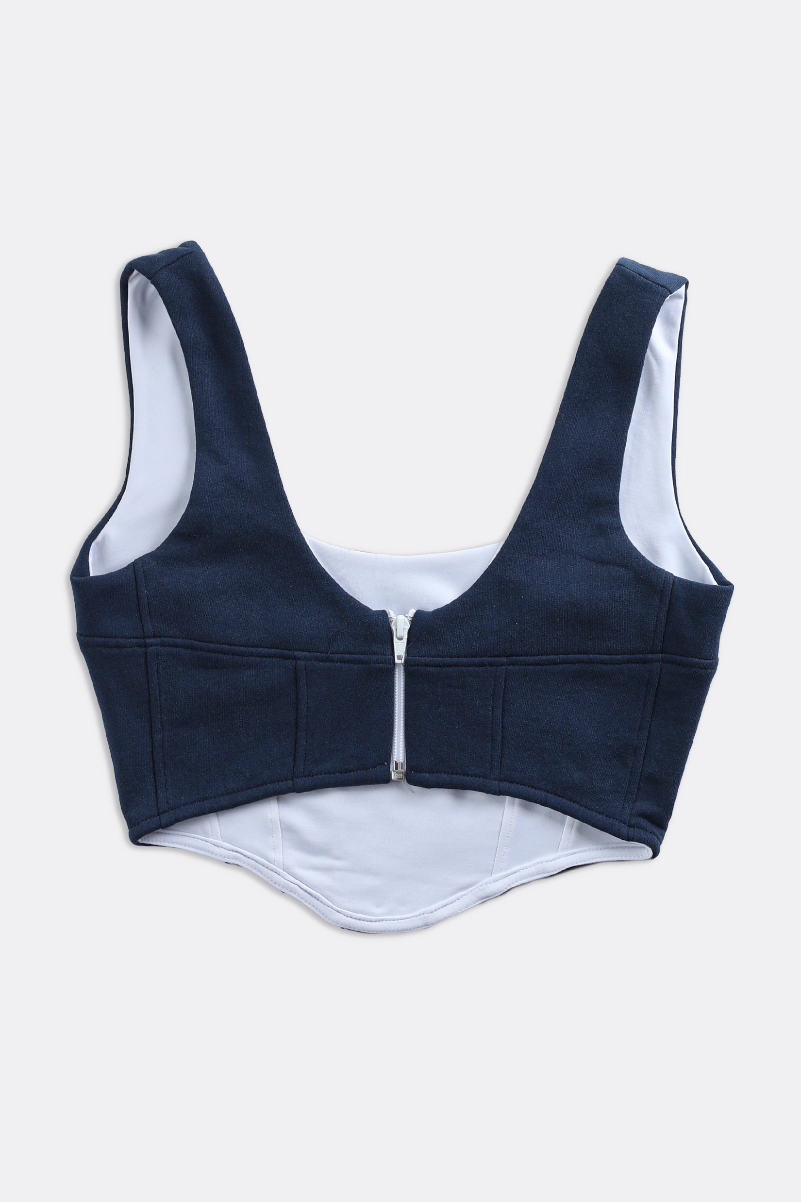 Rework Champion Sweatshirt Bustier - XS, S, M, L, XL-TOPS-Champion-XS-Frankie Collective Rare Vintage Streetwear Reworks