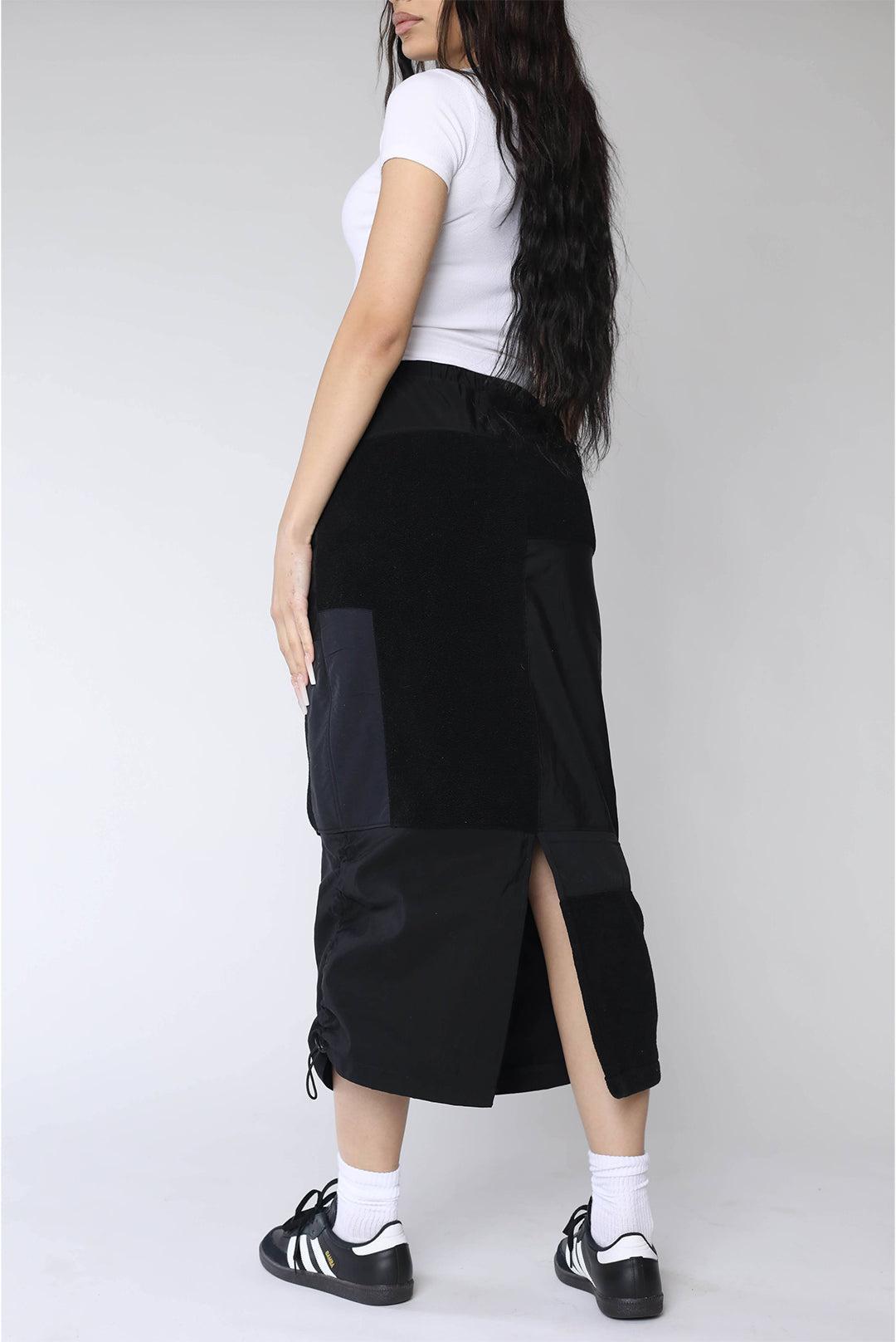 Rework North Face Fleece Midi Skirt-BOTTOMS-North Face-XS-Frankie Collective Rare Vintage Streetwear Reworks