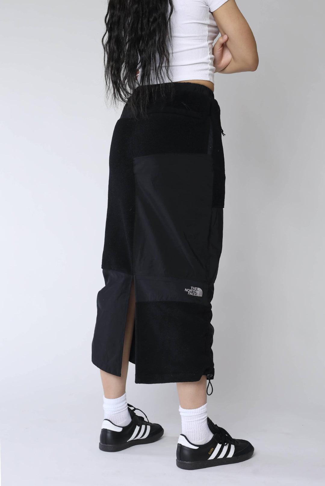 Rework North Face Fleece Midi Skirt-BOTTOMS-North Face-XS-Frankie Collective Rare Vintage Streetwear Reworks