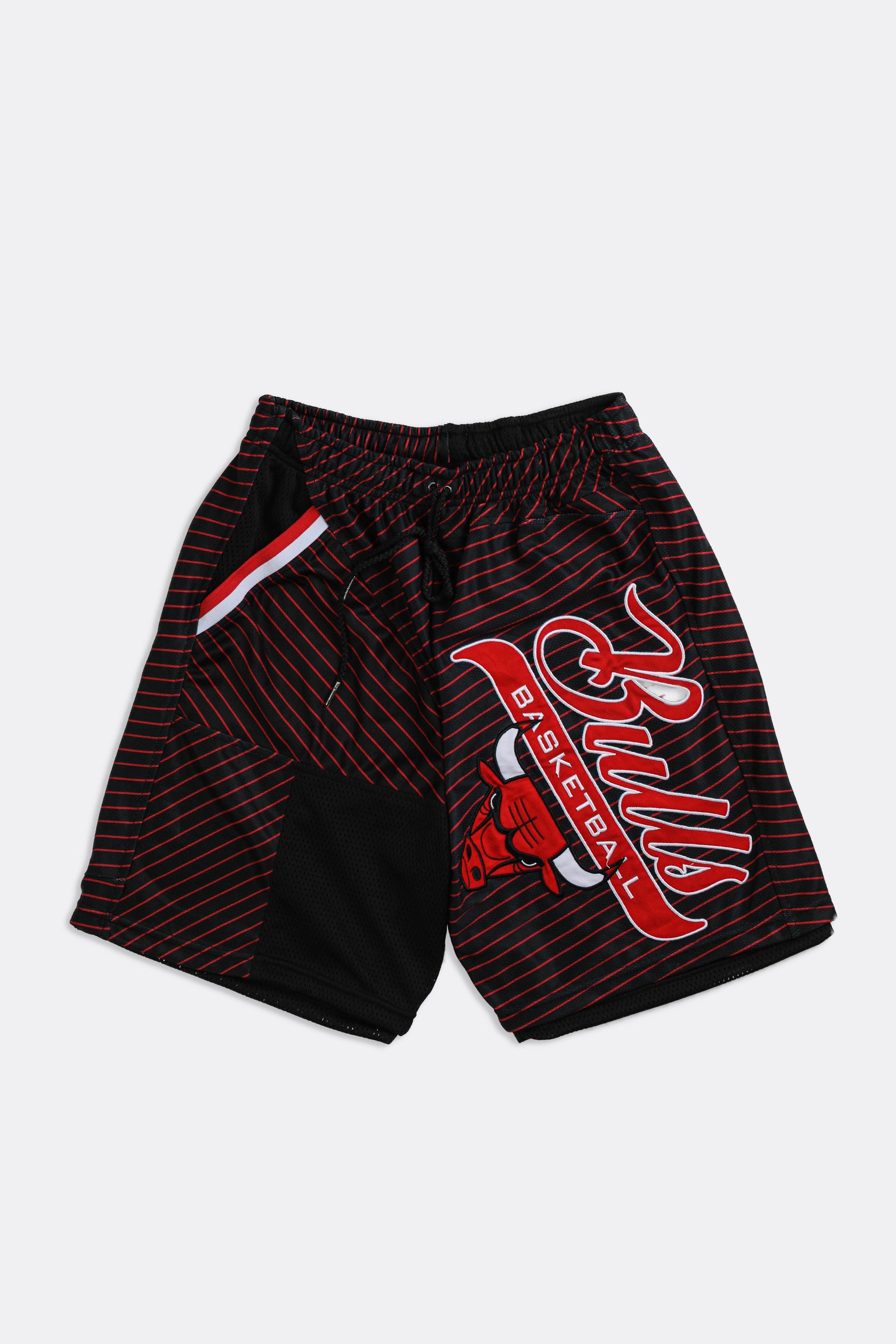 Unisex Rework Bulls NBA Jersey Shorts - Women-S, Men-XS-BOTTOMS-NBA-Frankie Collective Rare Vintage Streetwear Reworks